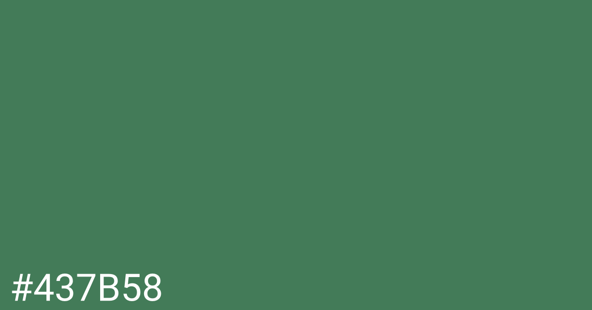 Hex color #437b58 graphic