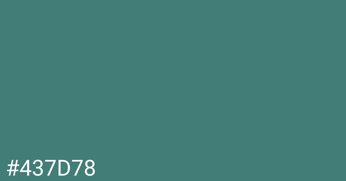 Hex color #437d78 graphic