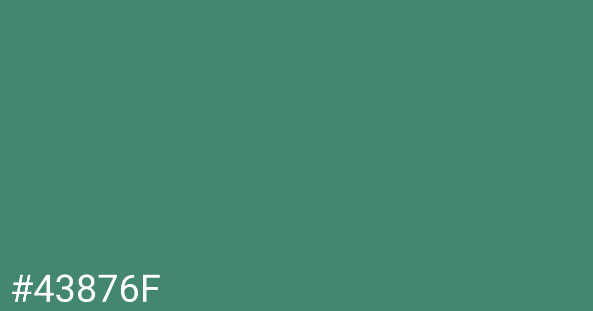 Hex color #43876f graphic