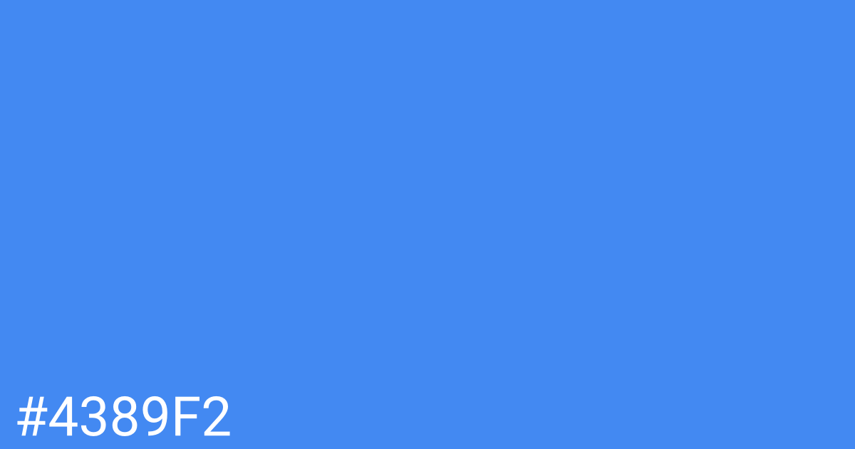 Hex color #4389f2 graphic