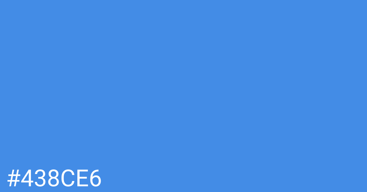 Hex color #438ce6 graphic