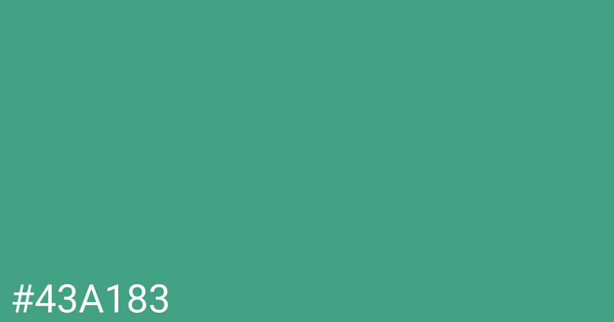 Hex color #43a183 graphic