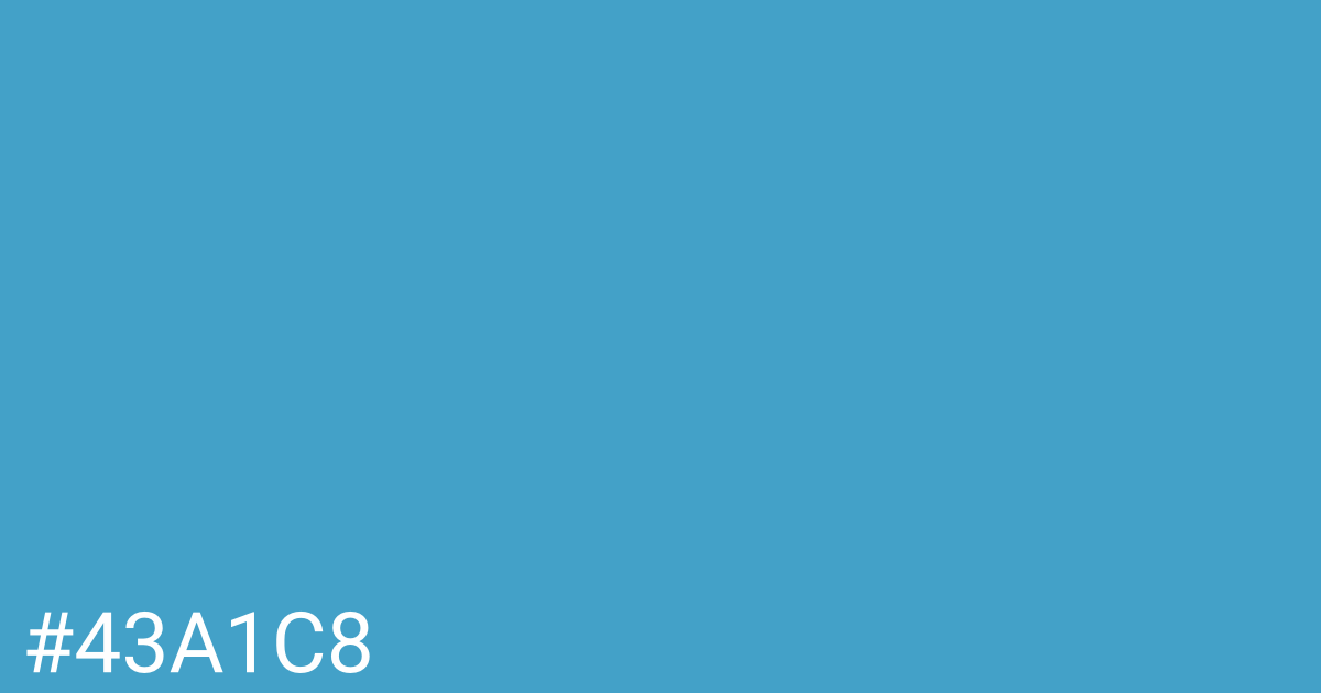 Hex color #43a1c8 graphic