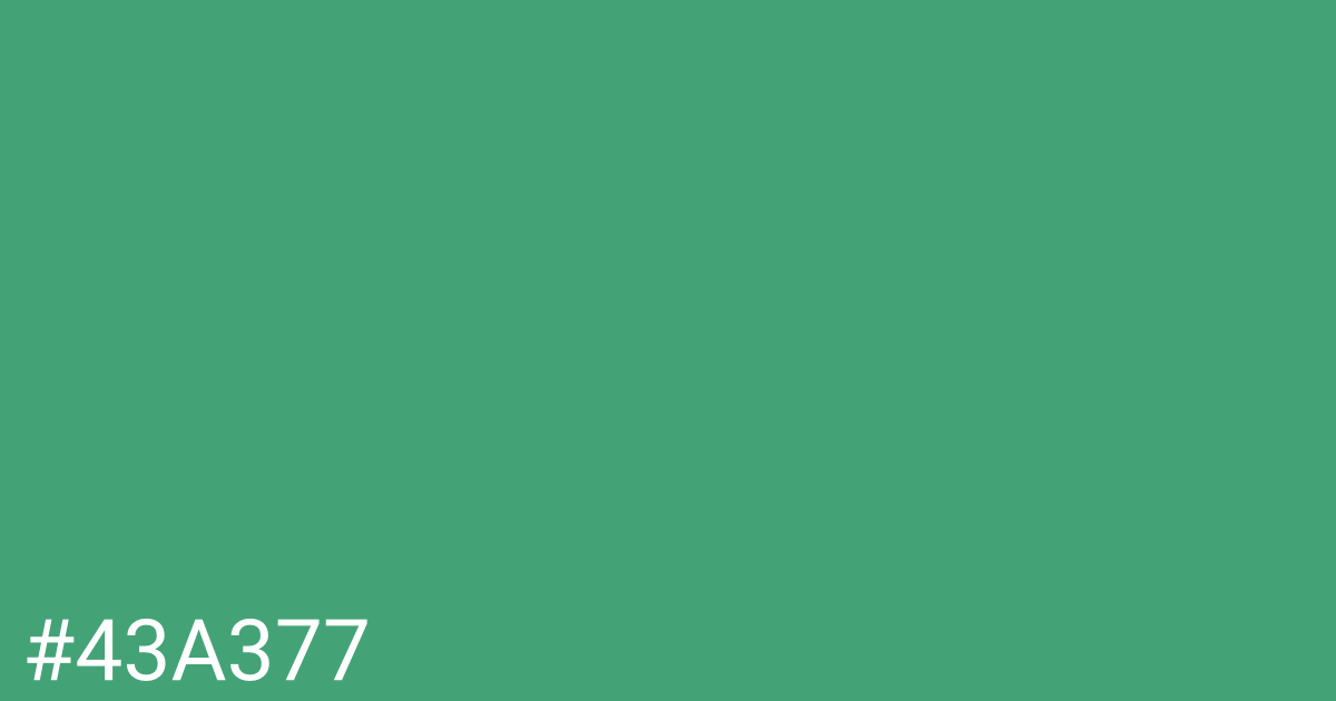 Hex color #43a377 graphic
