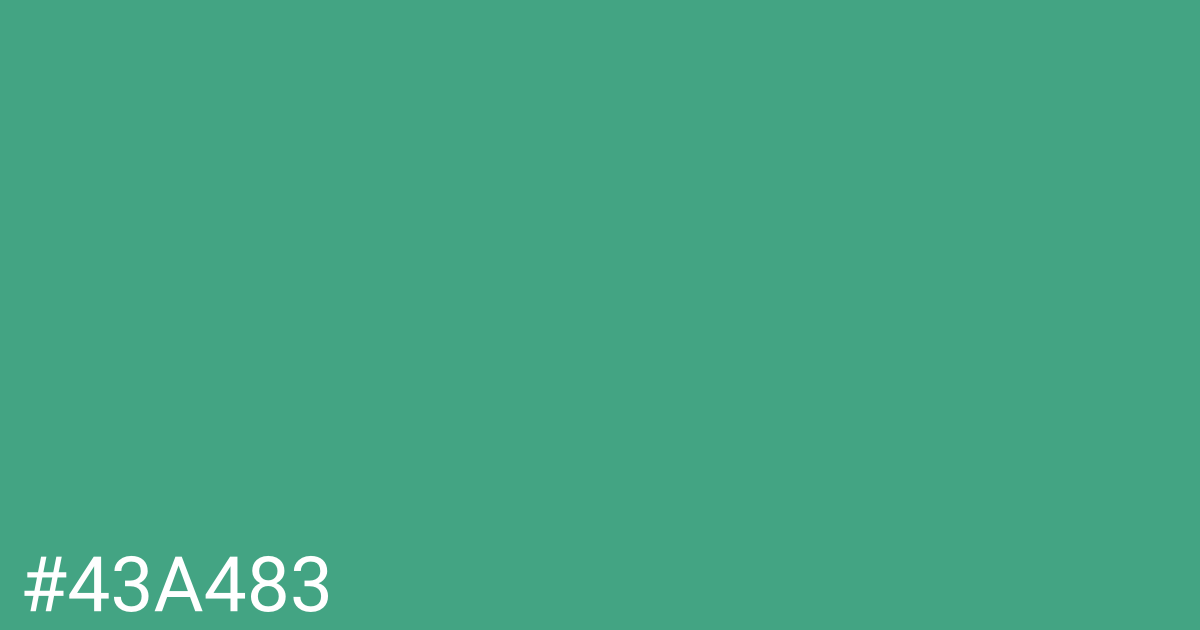 Hex color #43a483 graphic