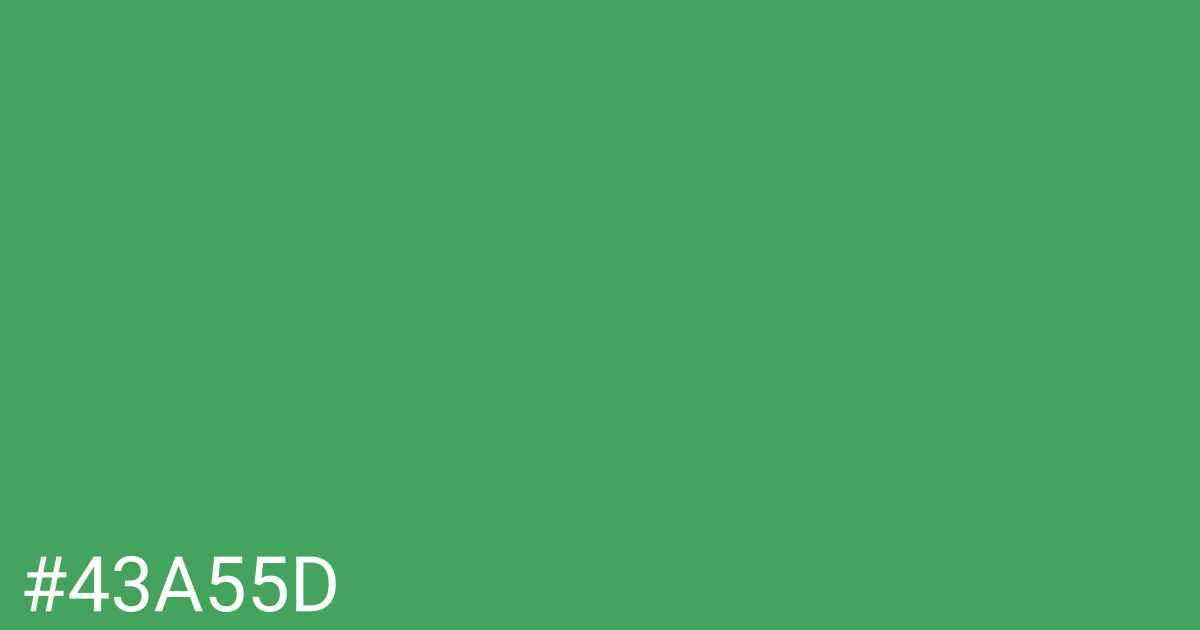Hex color #43a55d graphic