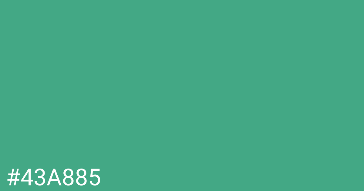 Hex color #43a885 graphic