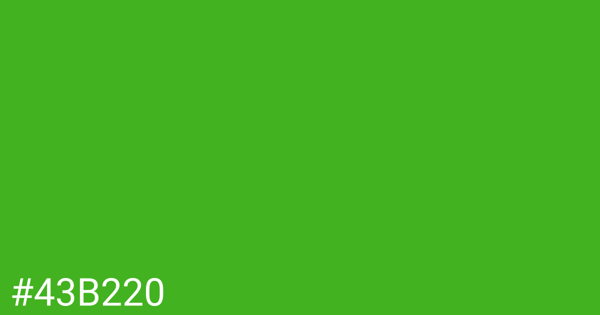 Hex color #43b220 graphic