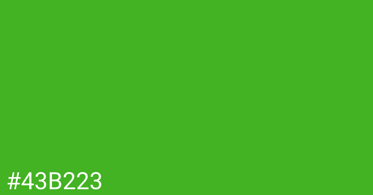 Hex color #43b223 graphic