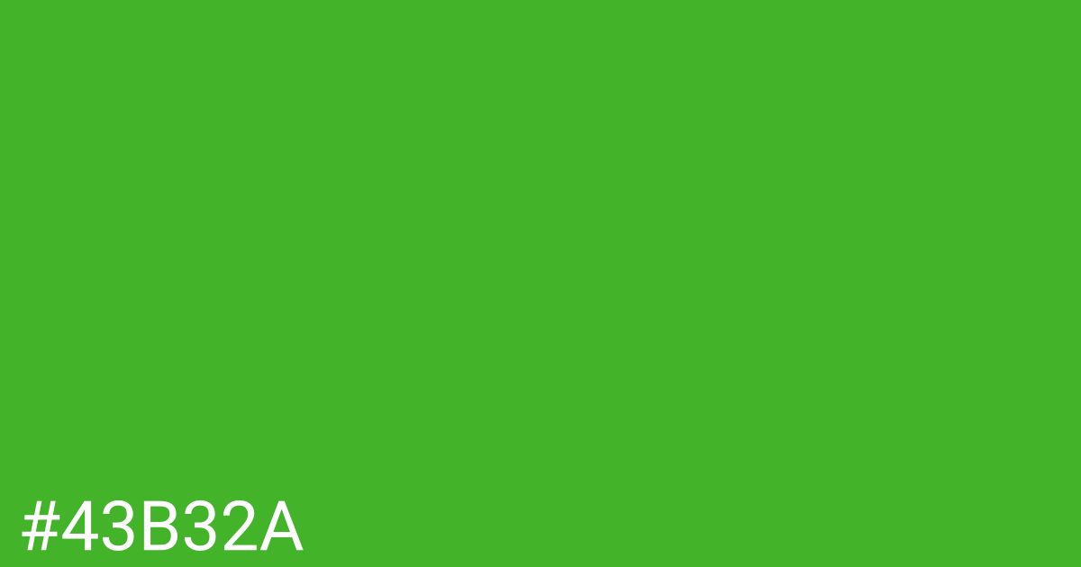 Hex color #43b32a graphic