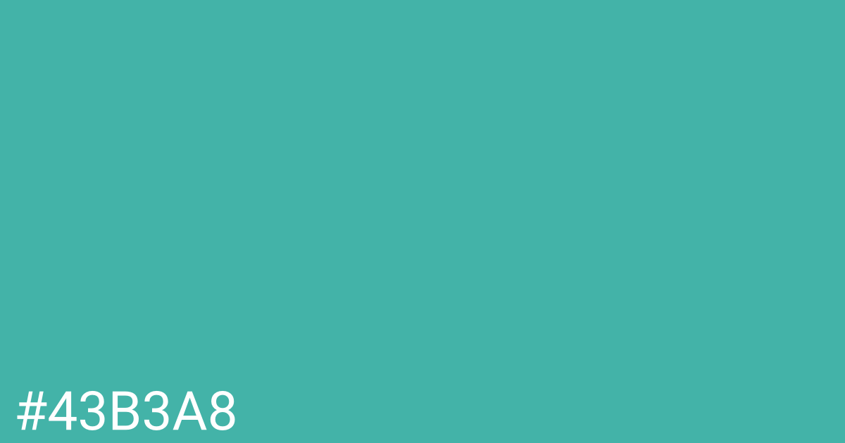 Hex color #43b3a8 graphic