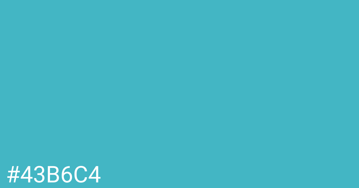 Hex color #43b6c4 graphic