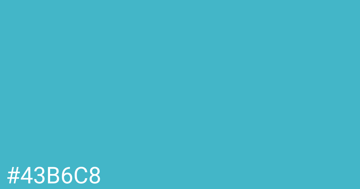 Hex color #43b6c8 graphic