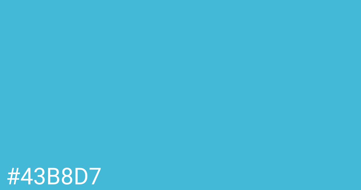 Hex color #43b8d7 graphic