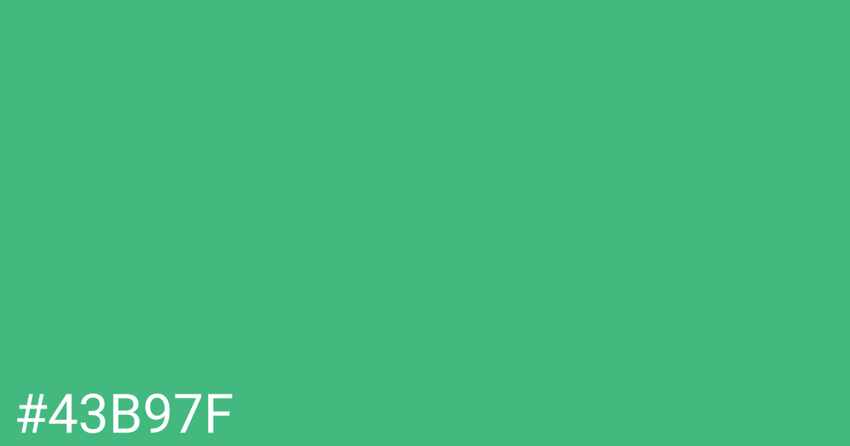 Hex color #43b97f graphic