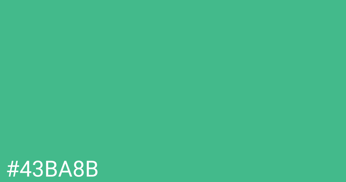 Hex color #43ba8b graphic