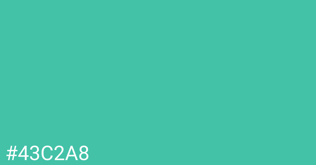 Hex color #43c2a8 graphic