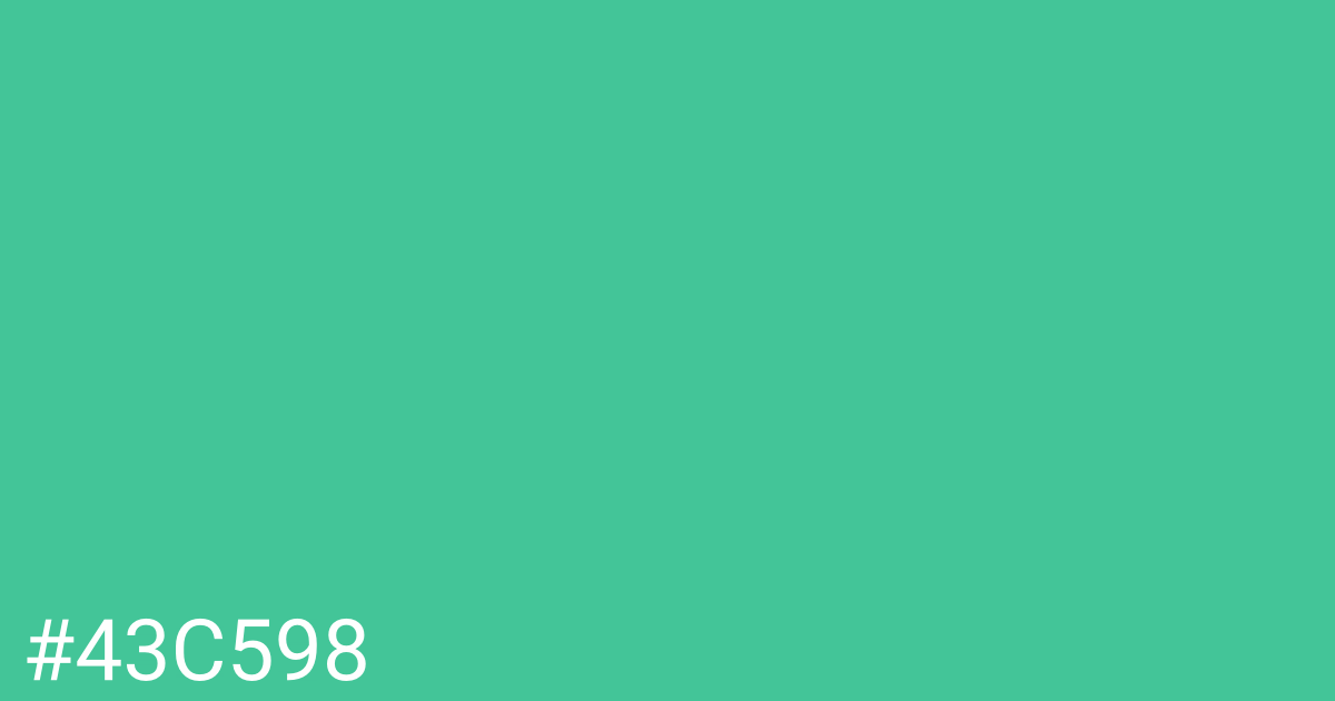 Hex color #43c598 graphic