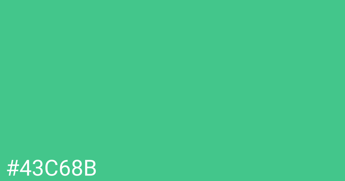 Hex color #43c68b graphic