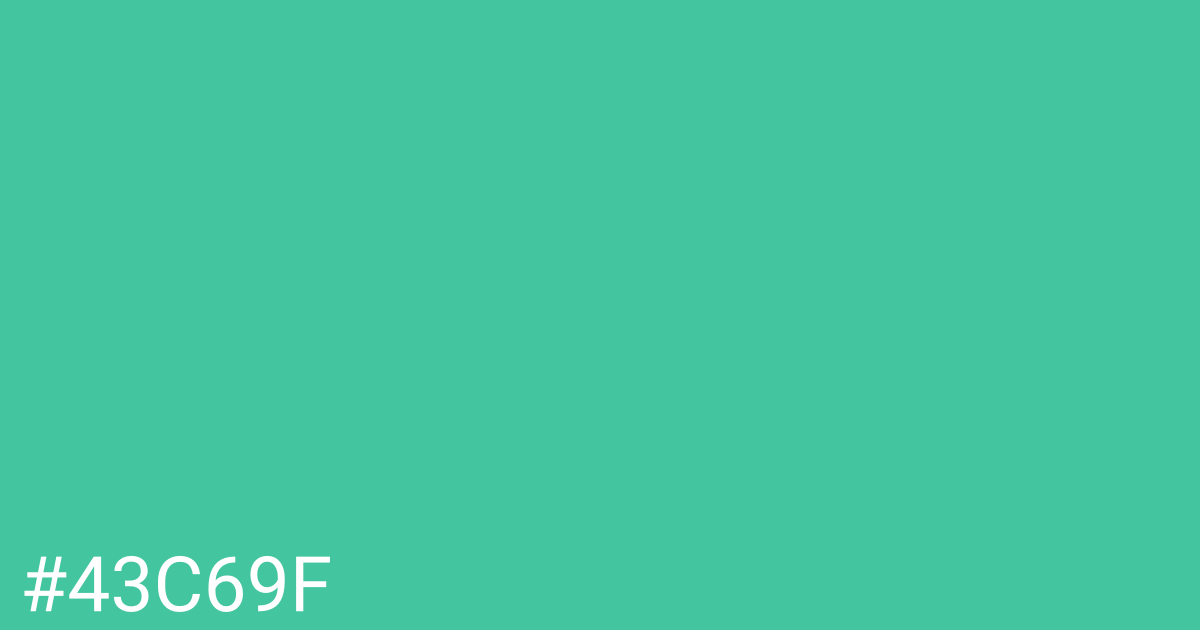 Hex color #43c69f graphic