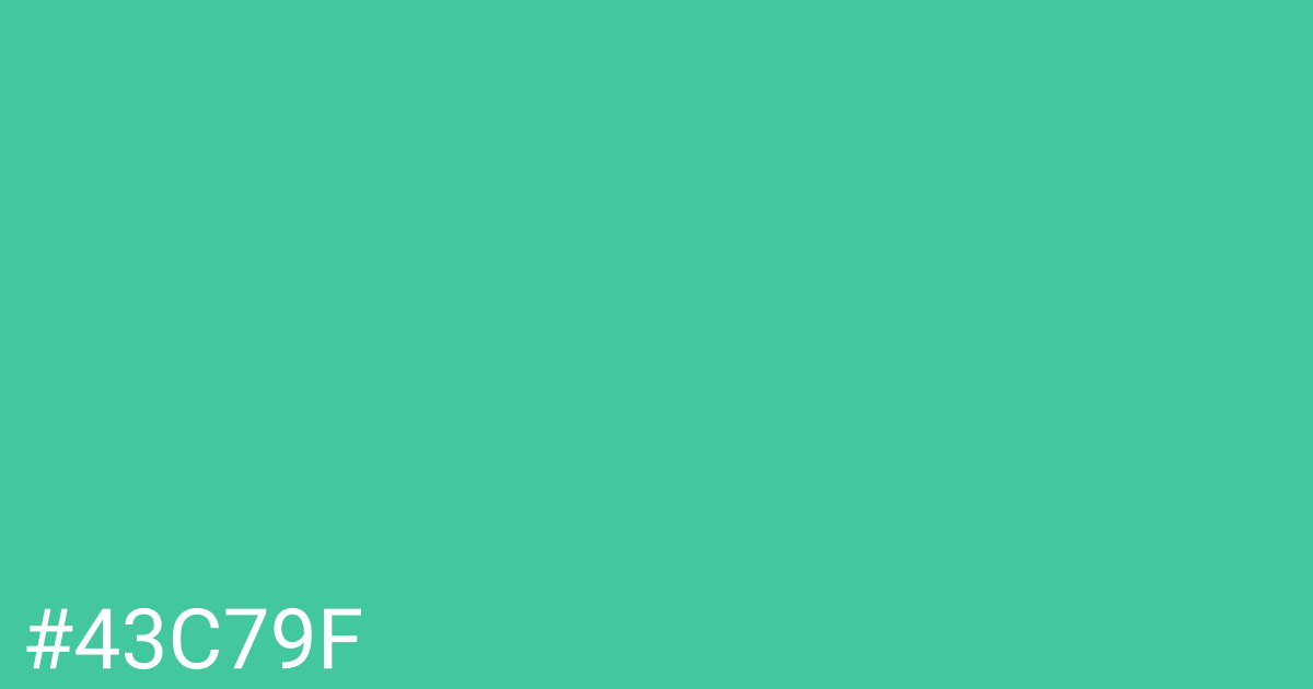 Hex color #43c79f graphic