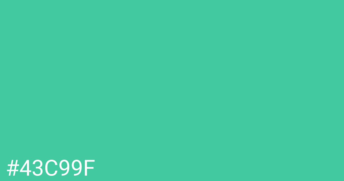 Hex color #43c99f graphic