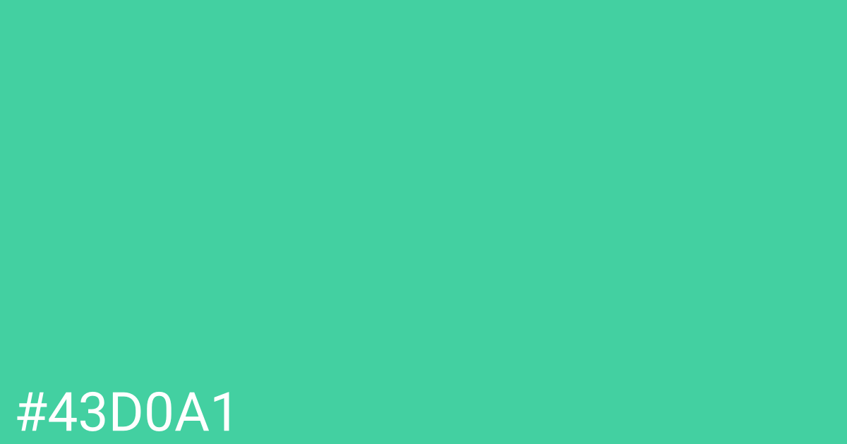 Hex color #43d0a1 graphic