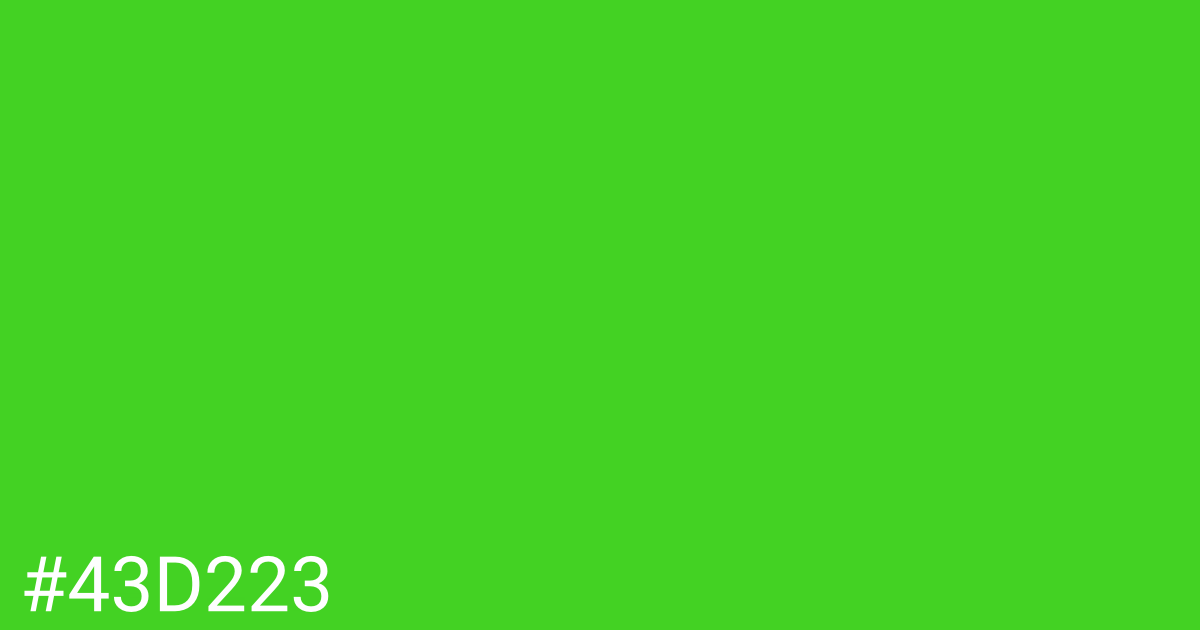 Hex color #43d223 graphic