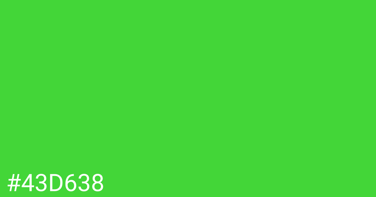 Hex color #43d638 graphic