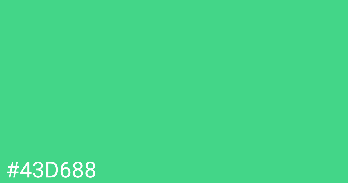 Hex color #43d688 graphic