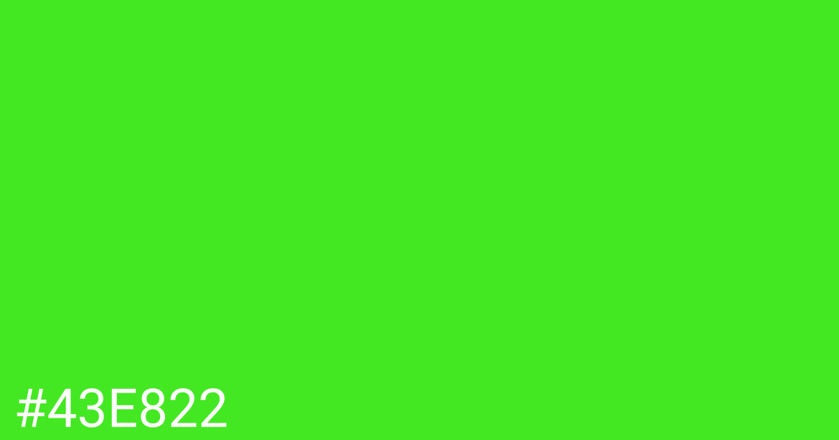 Hex color #43e822 graphic