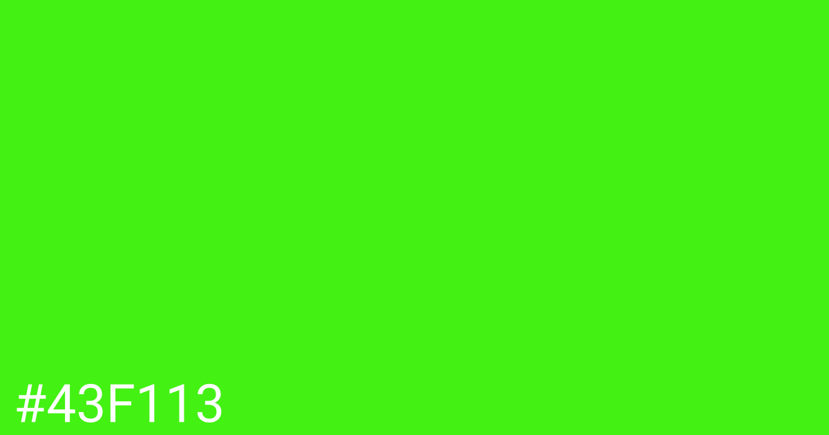 Hex color #43f113 graphic