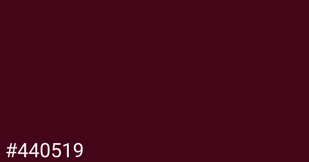 Hex color #440519 graphic