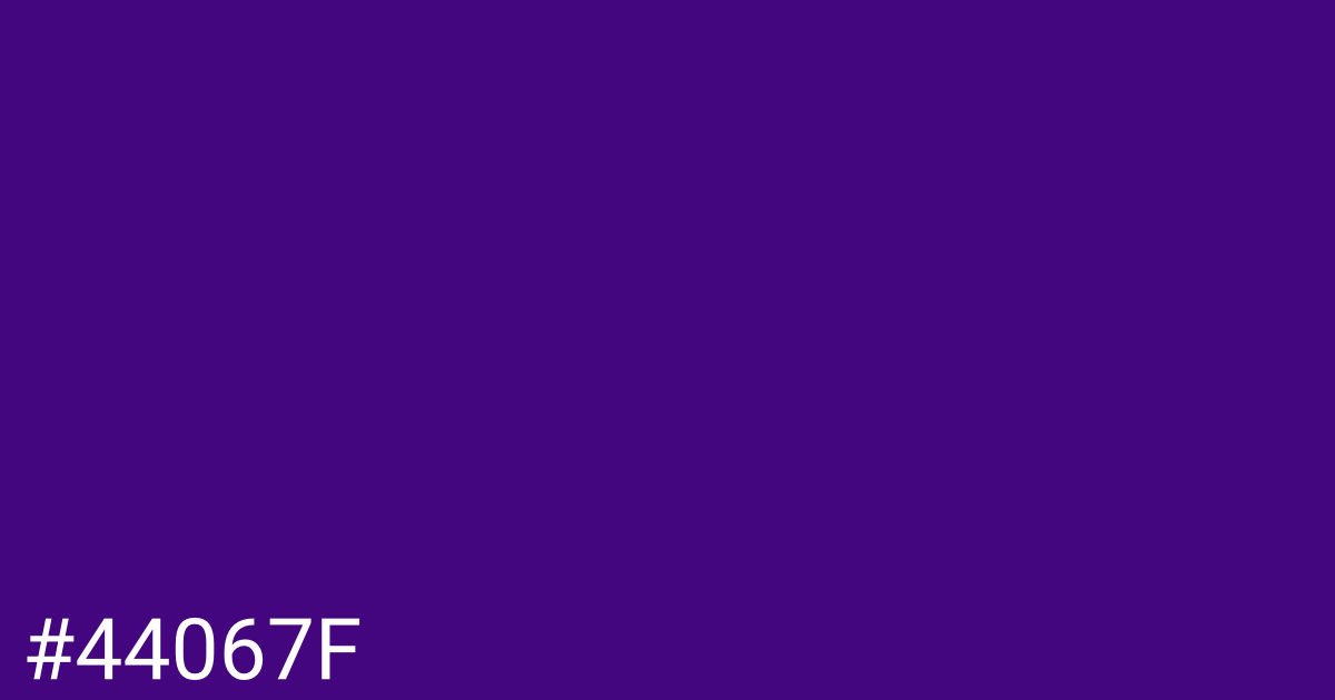 Hex color #44067f graphic