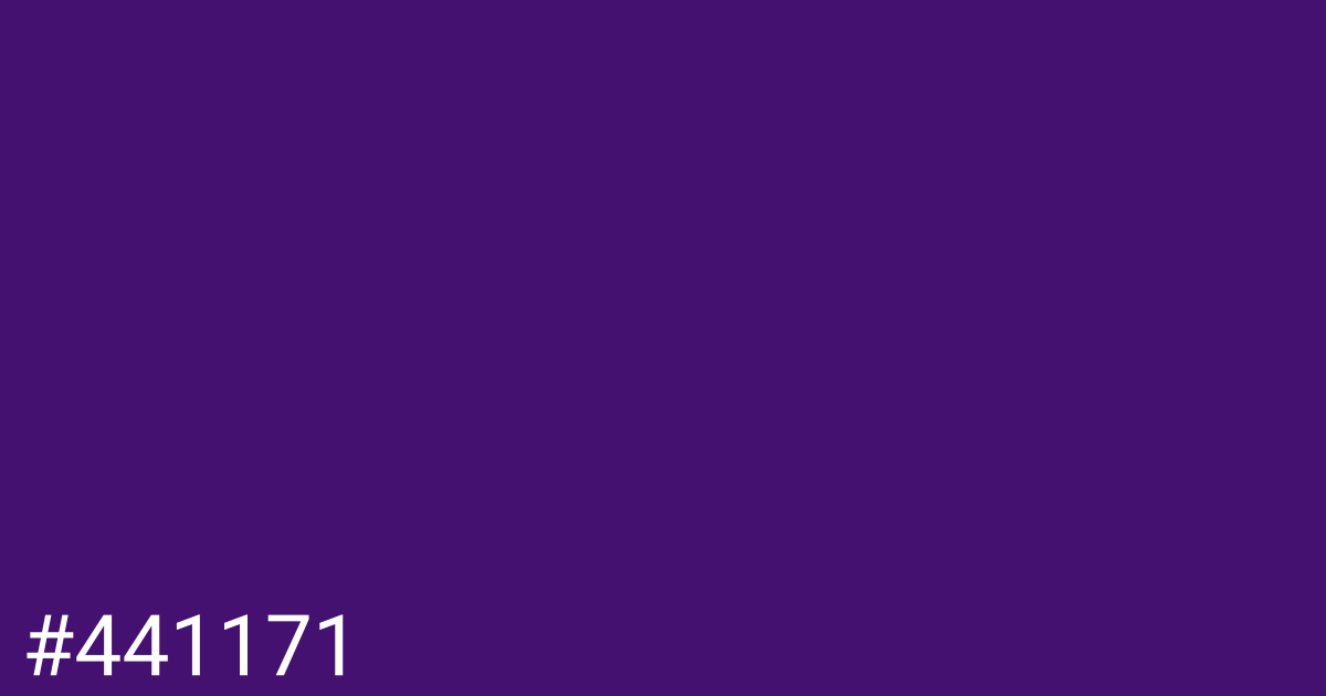 Hex color #441171 graphic
