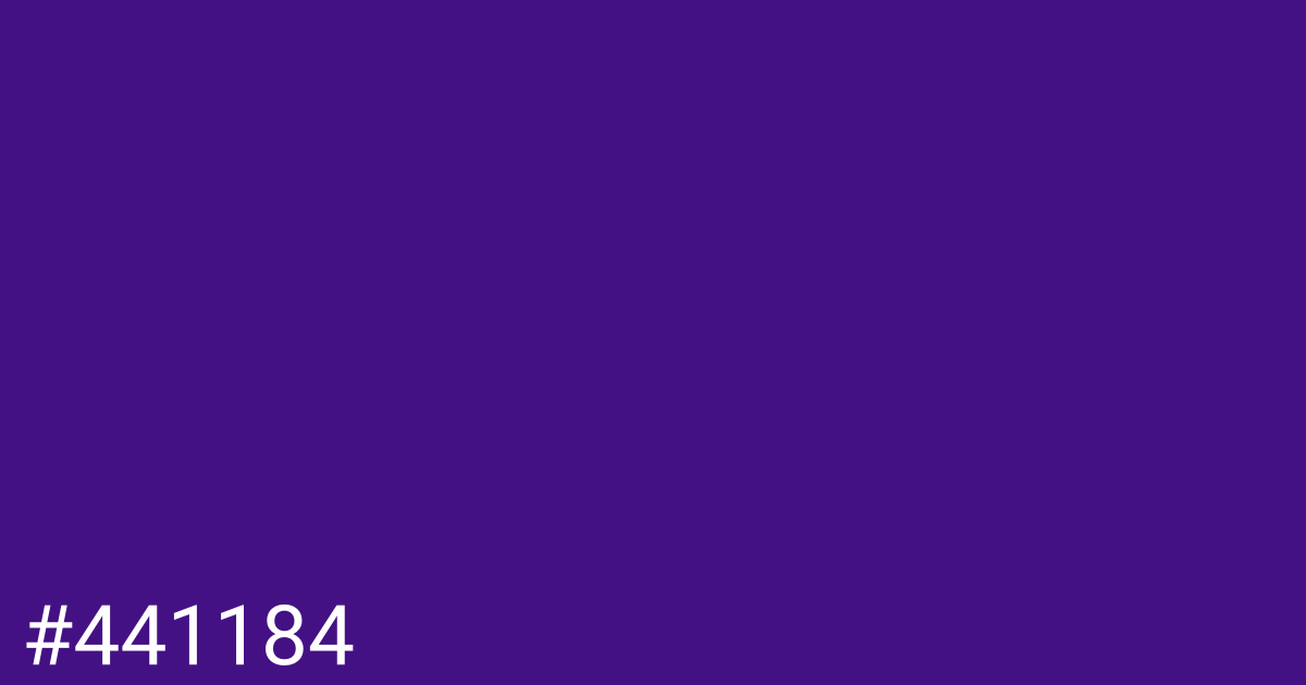 Hex color #441184 graphic