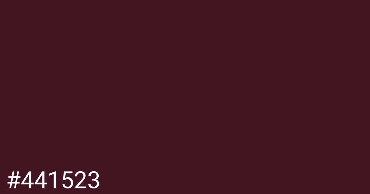 Hex color #441523 graphic