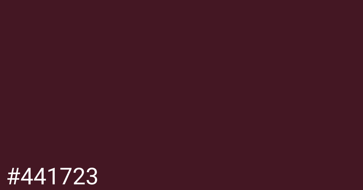 Hex color #441723 graphic