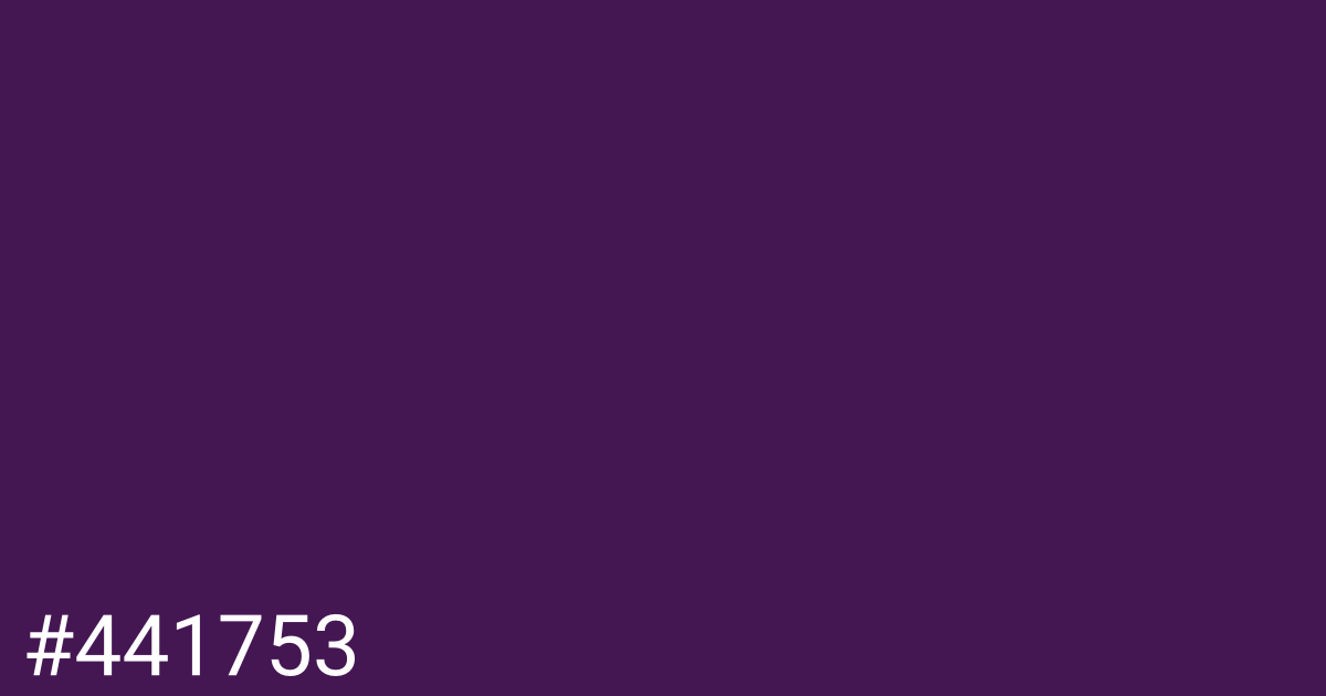 Hex color #441753 graphic