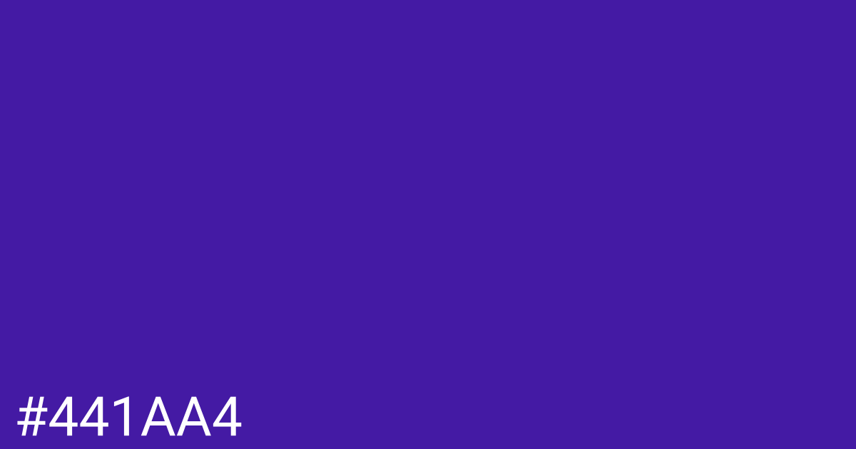 Hex color #441aa4 graphic