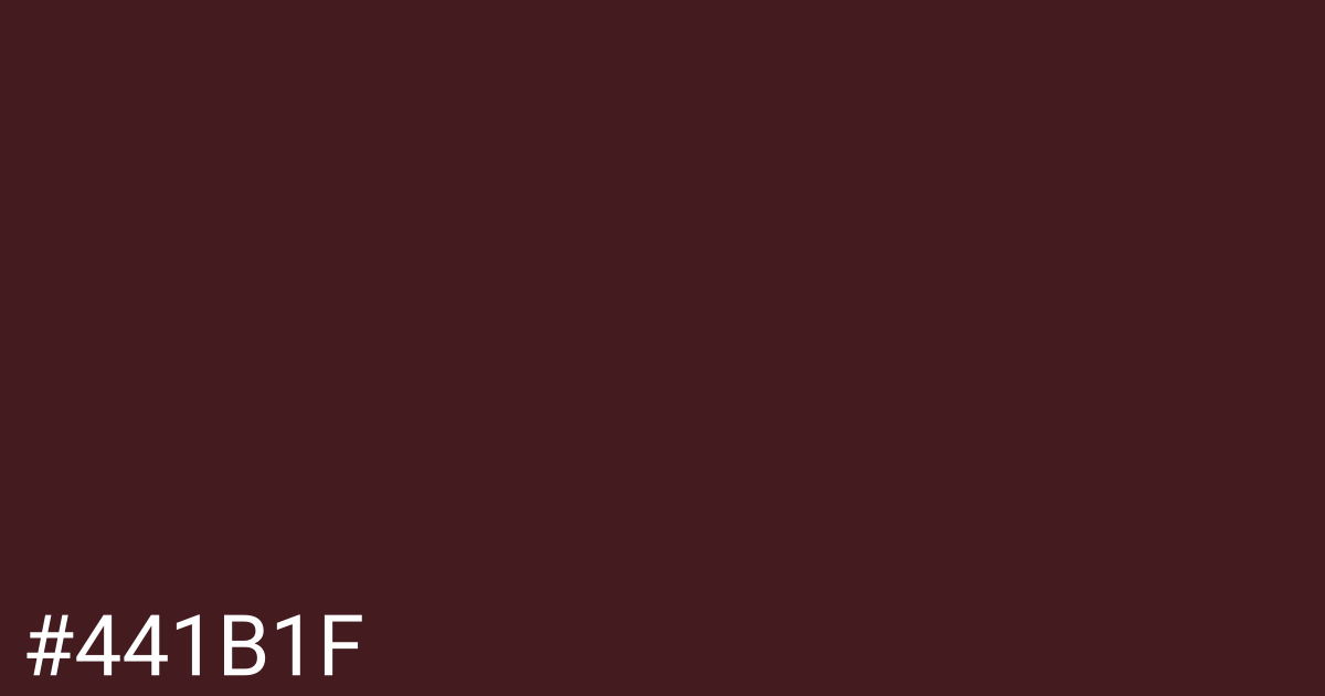 Hex color #441b1f graphic