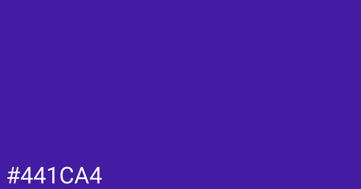 Hex color #441ca4 graphic