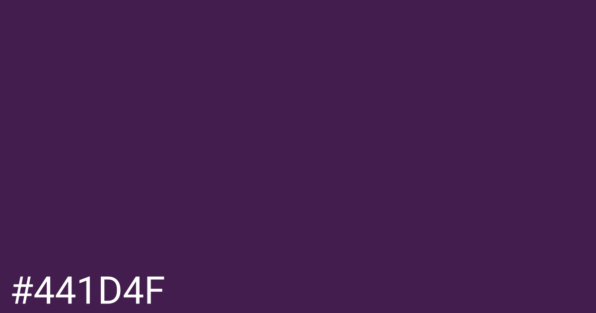 Hex color #441d4f graphic
