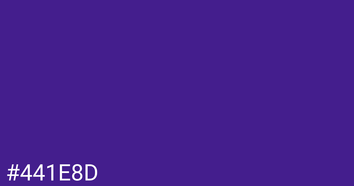 Hex color #441e8d graphic