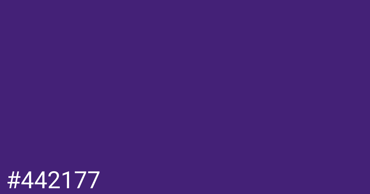 Hex color #442177 graphic
