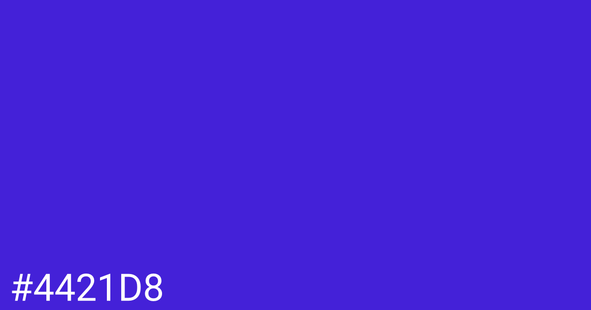 Hex color #4421d8 graphic