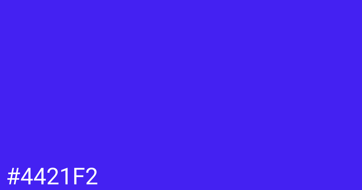 Hex color #4421f2 graphic