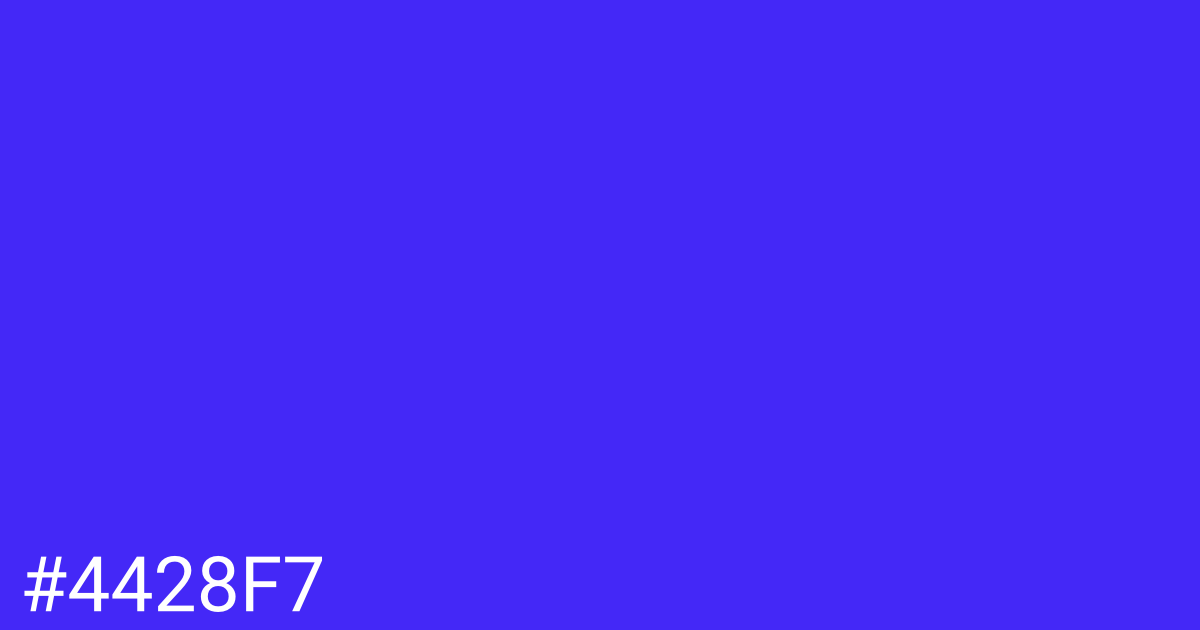 Hex color #4428f7 graphic