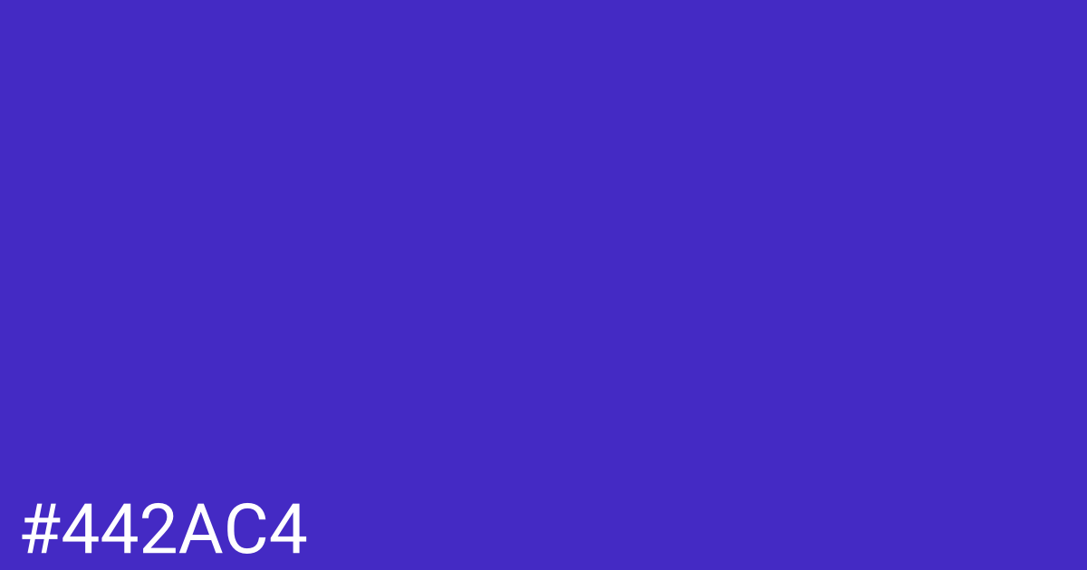 Hex color #442ac4 graphic