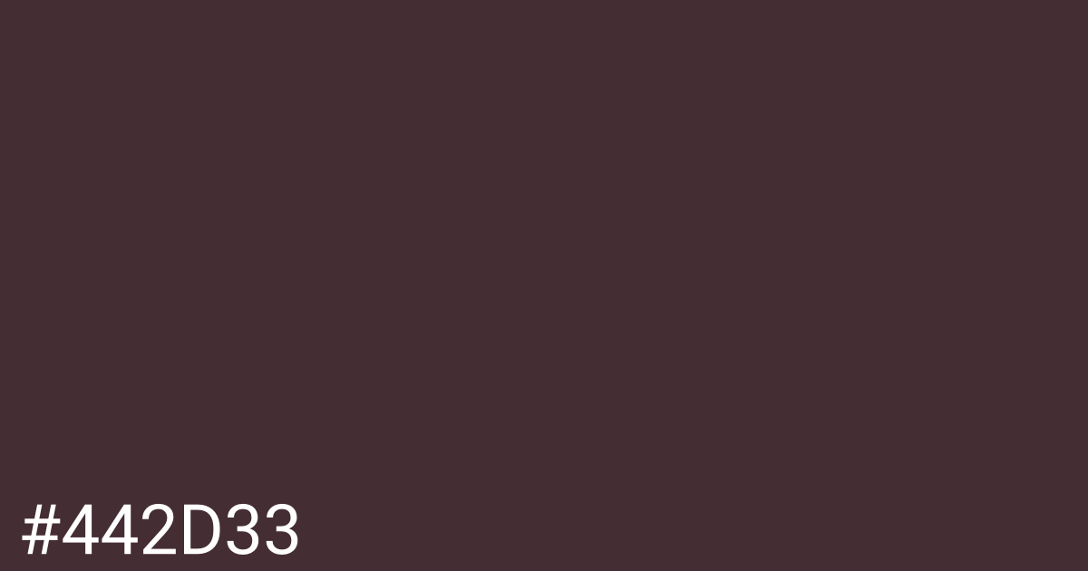 Hex color #442d33 graphic